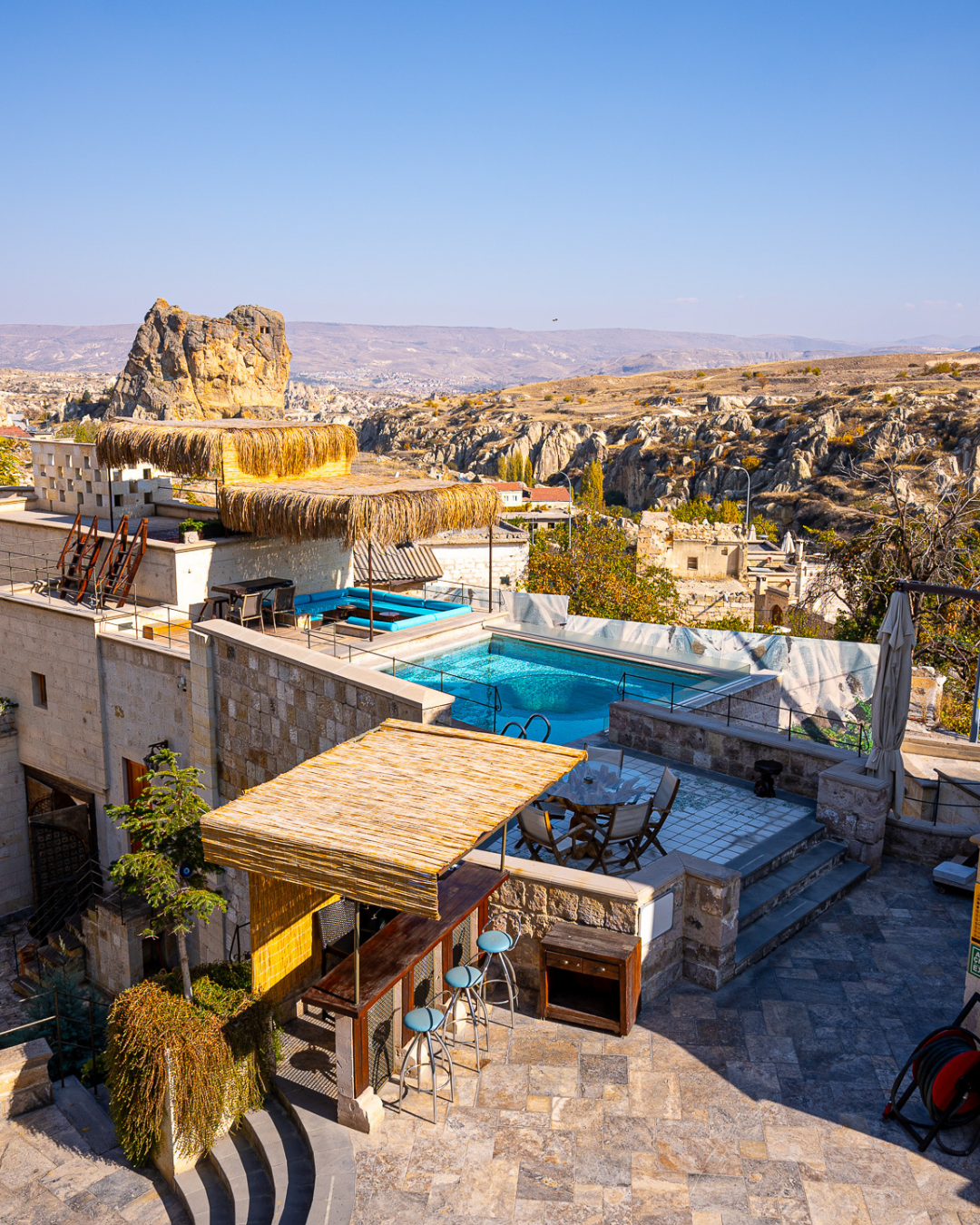 Exedra Cappadocia infinity pool in Ortahisar